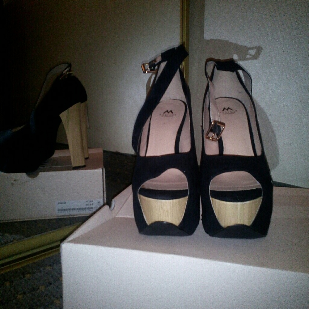 Madison stacked platform heels