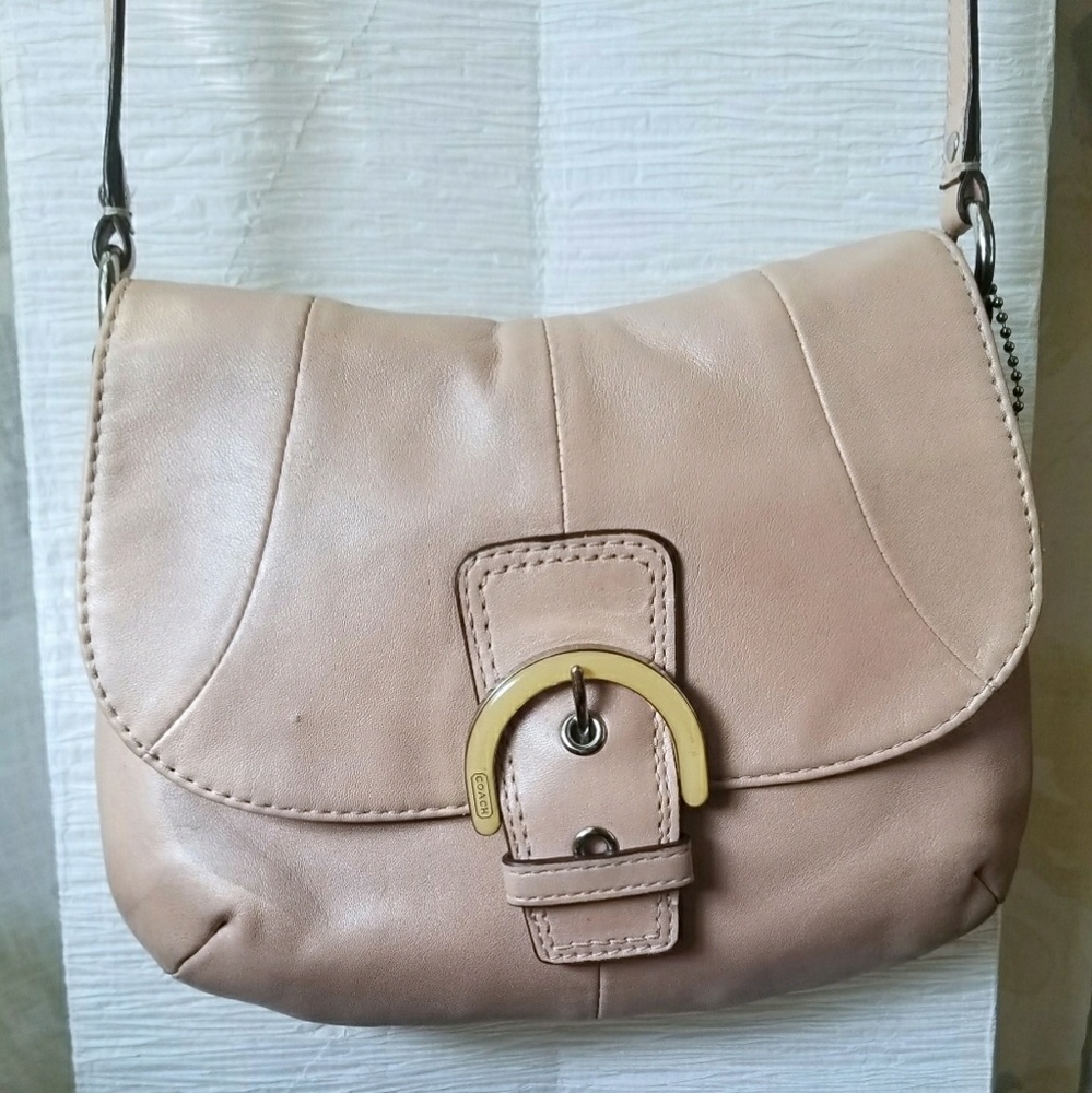 Coach Leather Crossbody Pink Luster