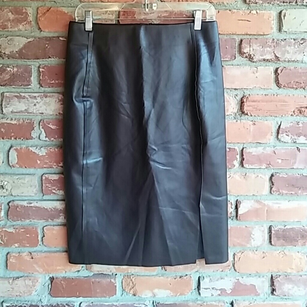 $80 NWT Ann Taylor Faux Leather Skirt sz 8