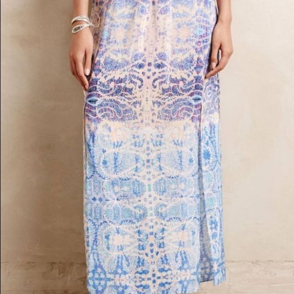 Anthropologie Waimea Silk Maxi Skirt. EUC. Size M.