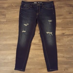 Mossimo Ripped Jean Jeggings sz 12