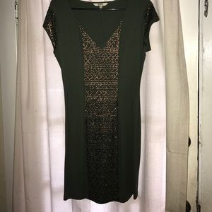 Green Midi Bodycon with sequins