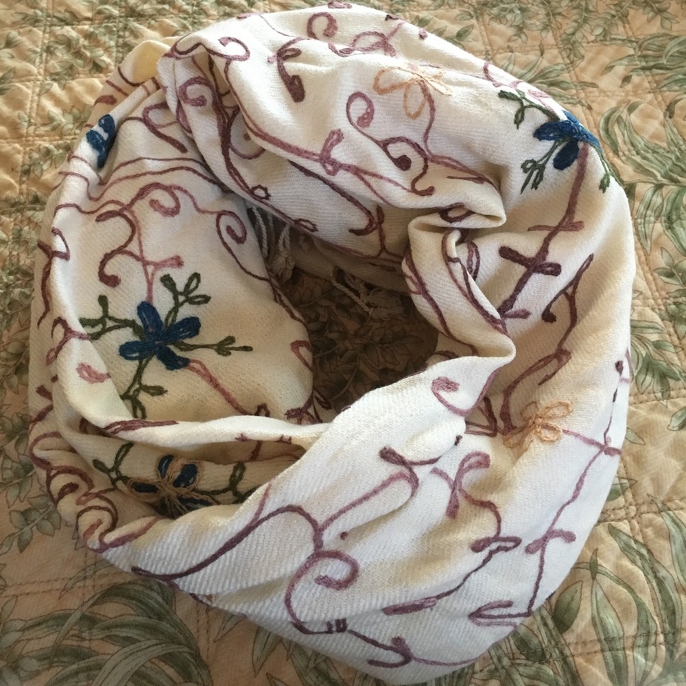 Embroidered scarf