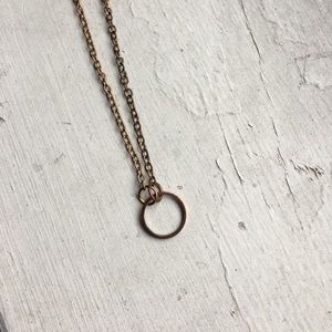 Bronze circle necklace
