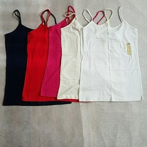 NWT 5 pack Womens Camisile Tank Tops (L 11-13)
