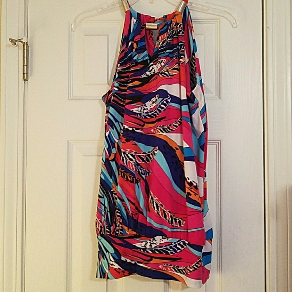 Premise small banded bottom poly multi-colored top