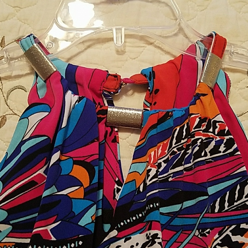 Premise small banded bottom poly multi-colored top - Picture 2 of 6