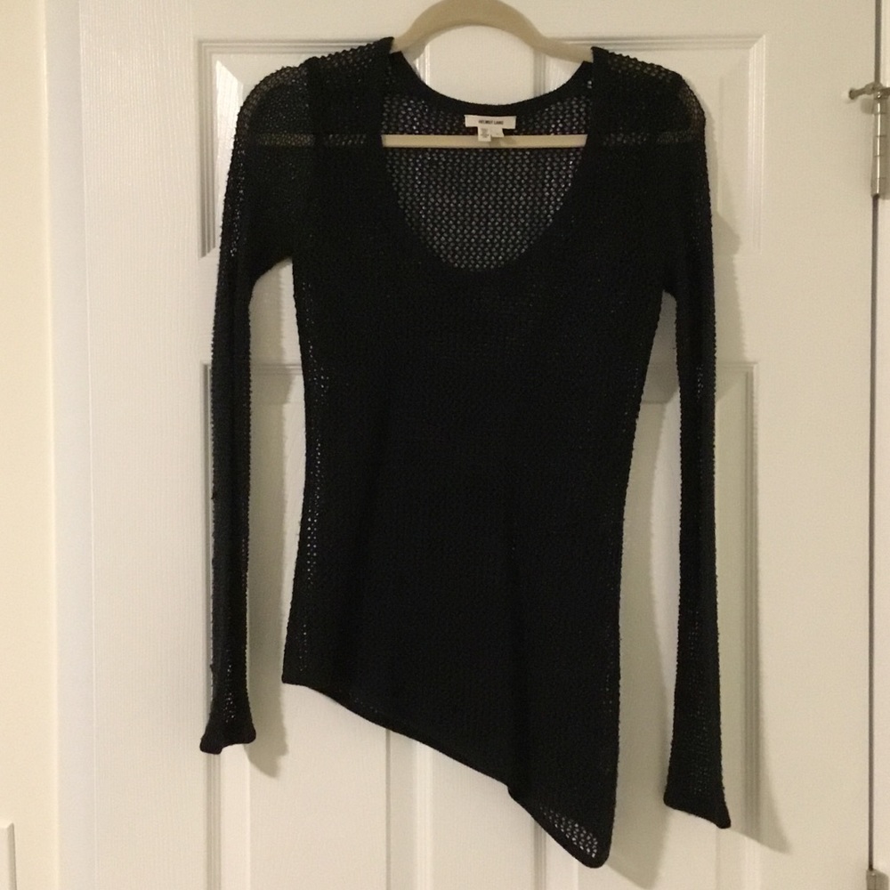 Helmut Lang - Asymmetrical Open Knit Sweater