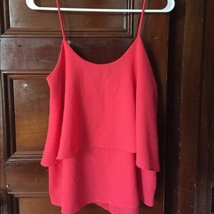 Flowy pink spaghetti strap top!