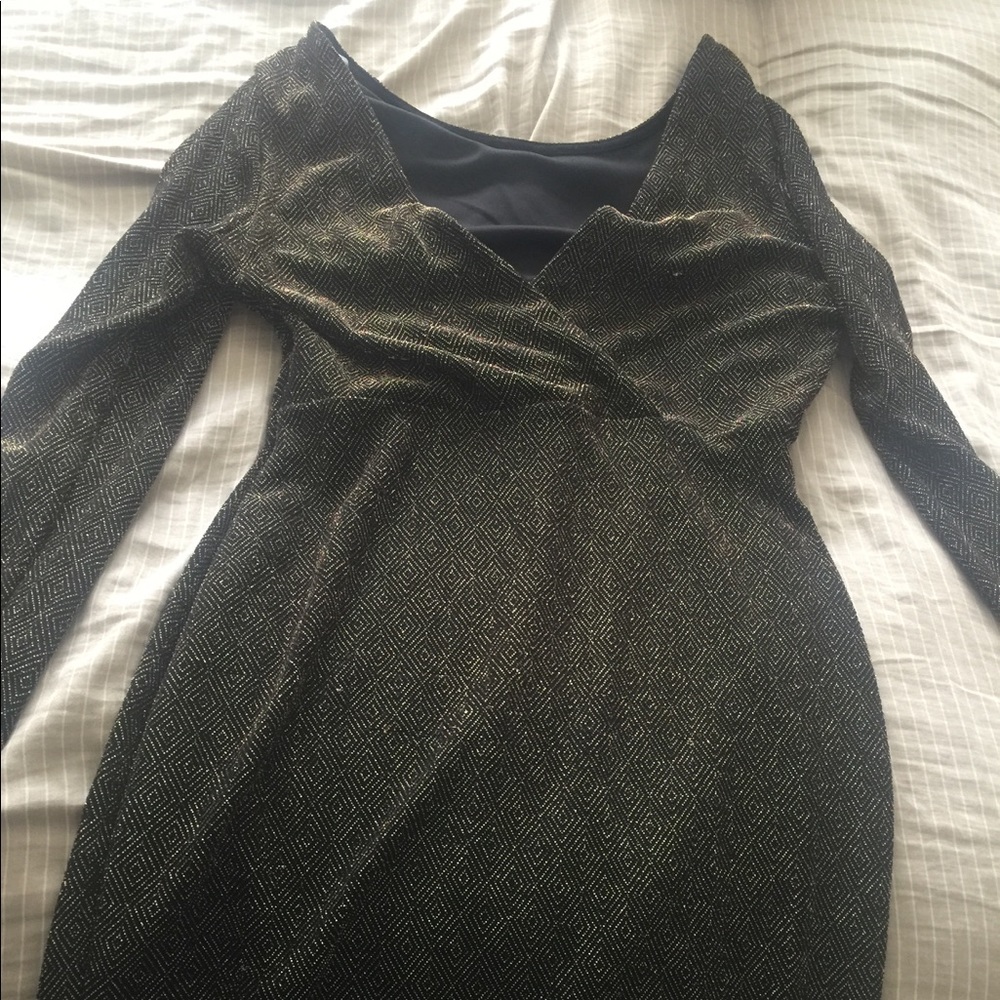 Black & Gold Mini Dress