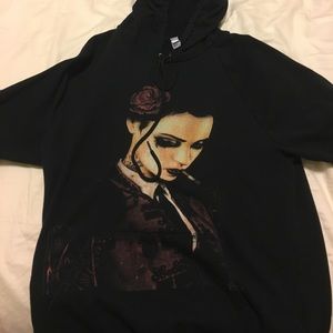 American apparel custom print hoodie