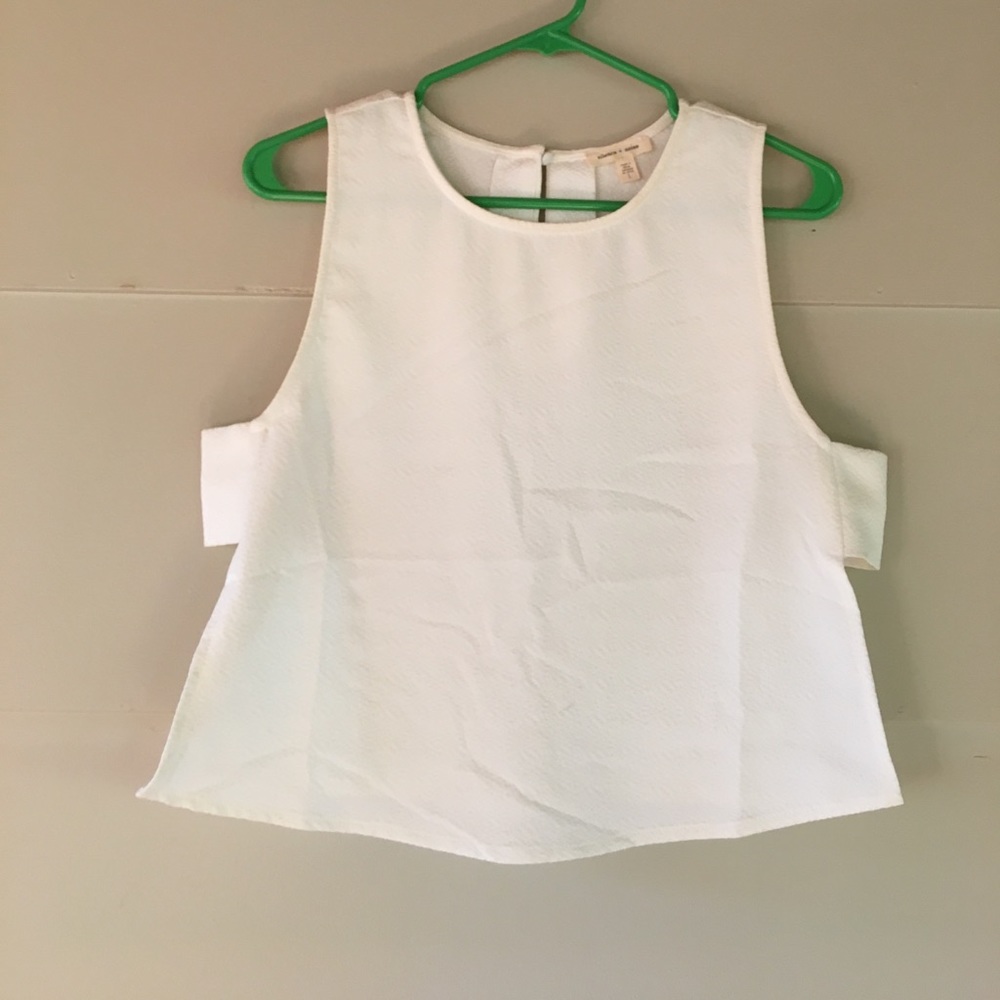 Silence + Noise white crop/tank top