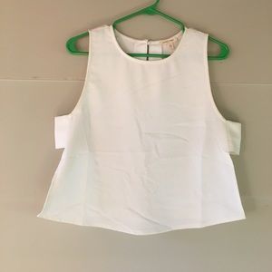 Silence + Noise white crop/tank top