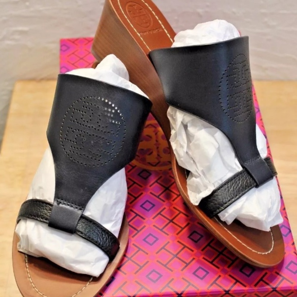 Brand new Authentic Tory Burch wedge sandals