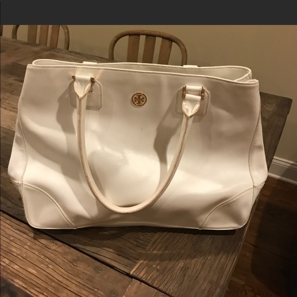 Tory Burch White Tote Bag
