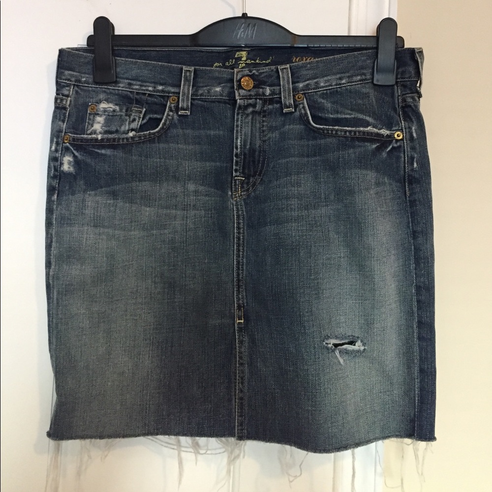 Denim skirt from 7 For All Mankind