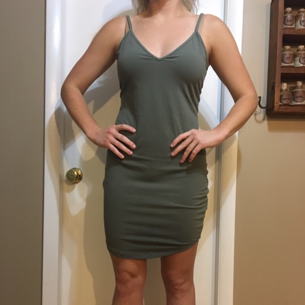 Express army green dress, size medium.