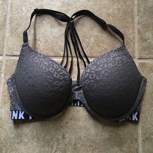 PINK leopard print bra