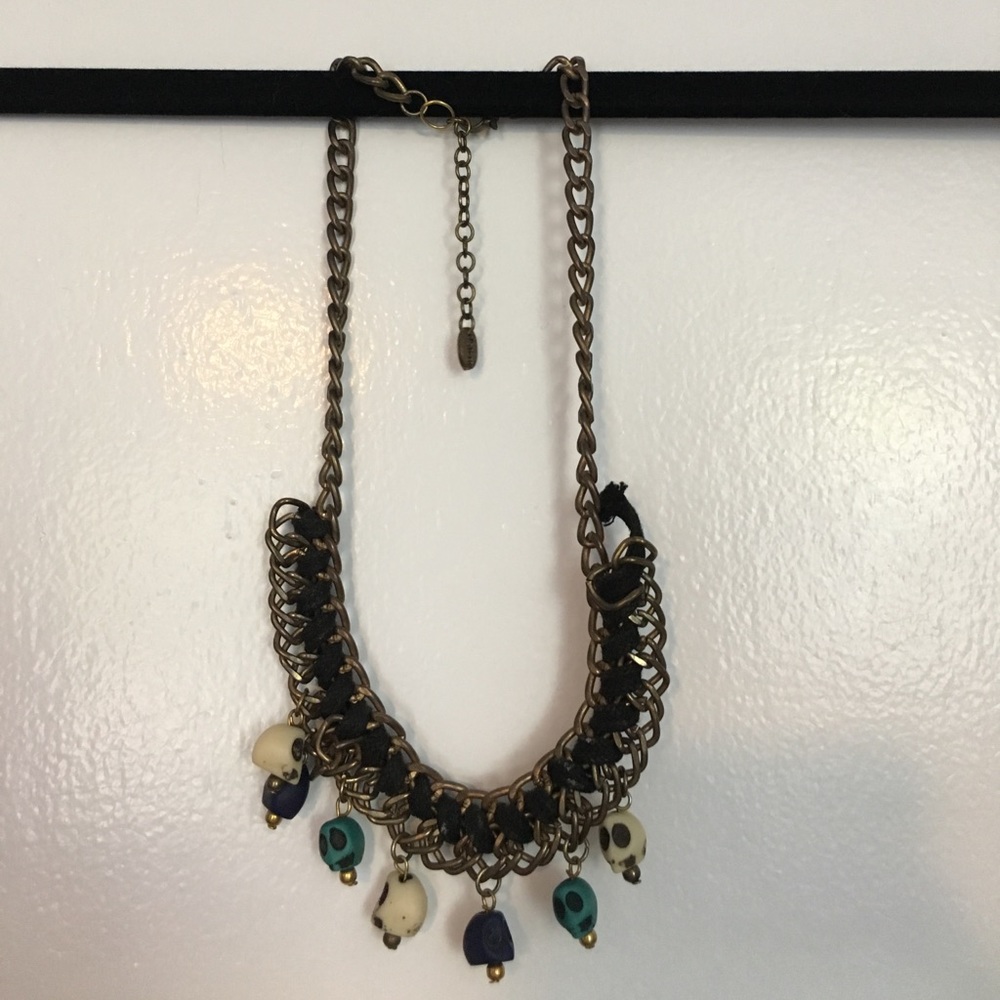 skull statement necklace from spain