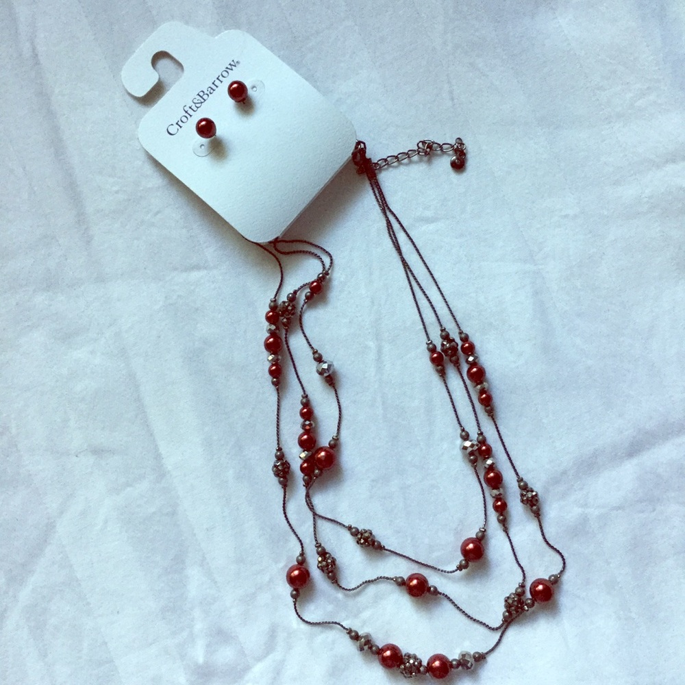 Croft and Barrow Necklace & Earring set