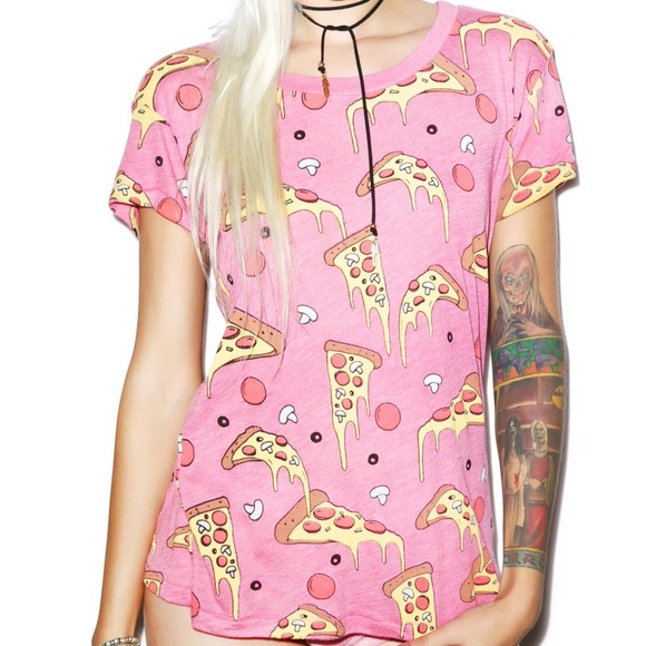 Wildfox Tops - Wildfox • Pizza Extra Cheesy Tee
