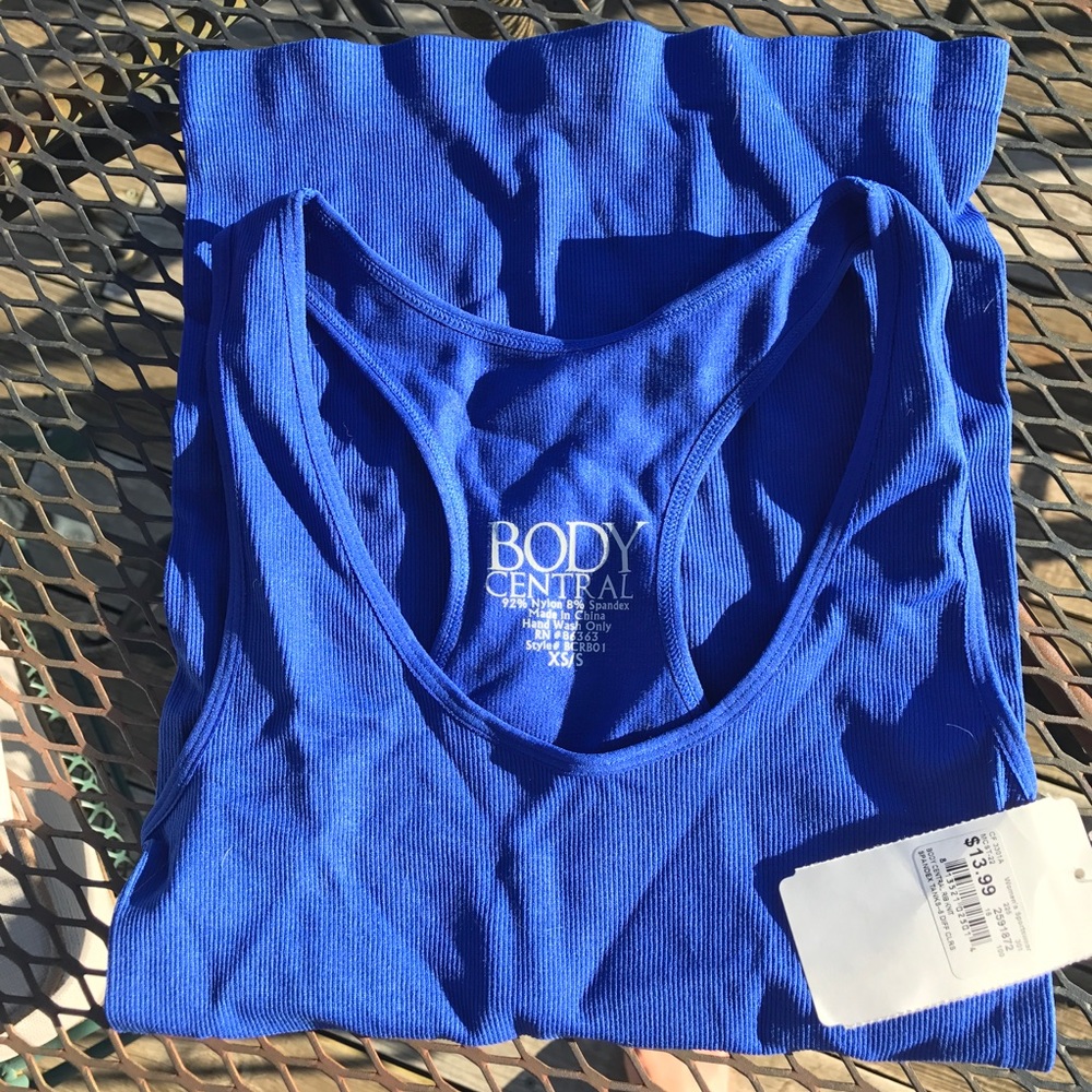 Blue workout tank