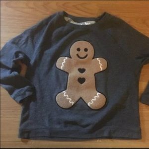 BETHANY MOTA GINGERBREAD CHRISTMAS SWEATSHIRT S