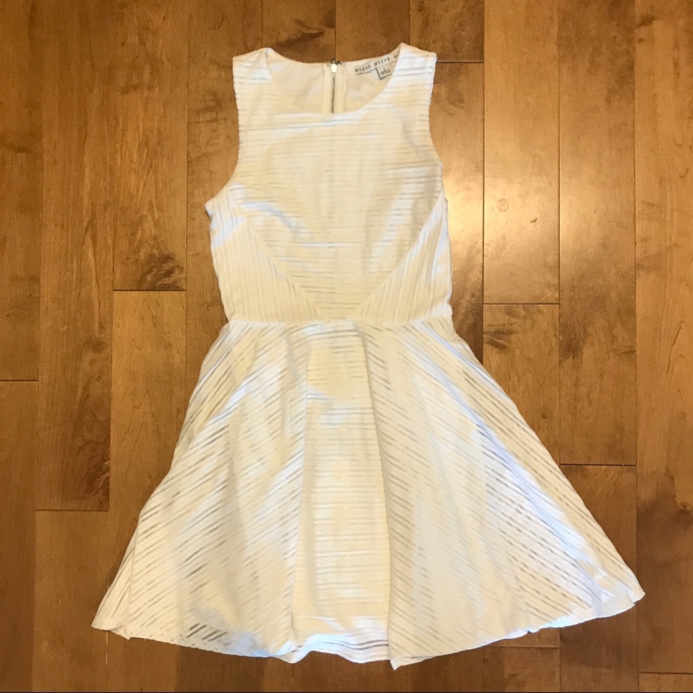 White skater dress