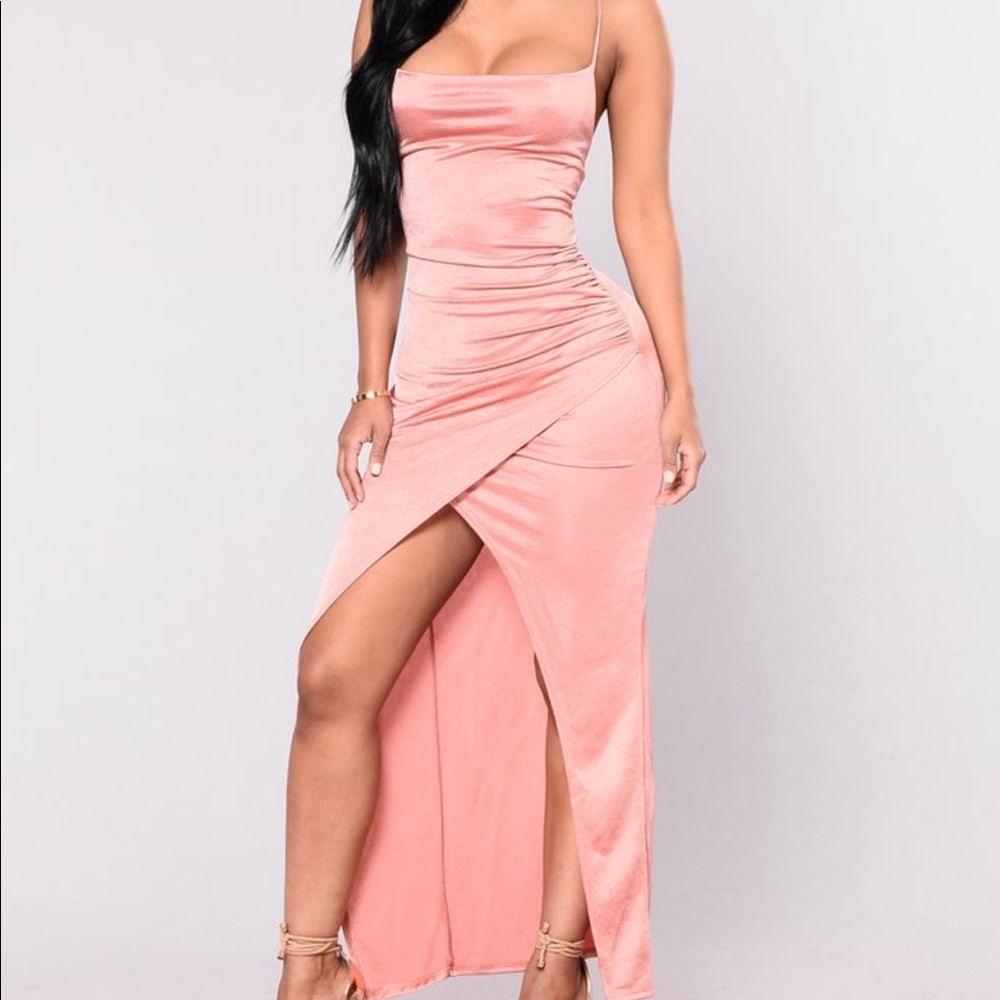 Brand New Pink high slit dress