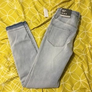 High rise skinny jeans