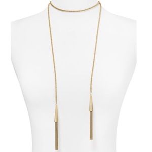 Kendra Scott gold lariat tassel necklace