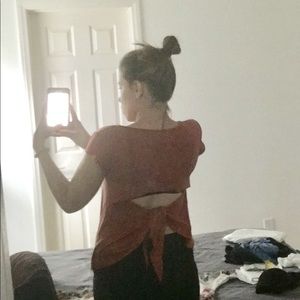 orange free people shirt