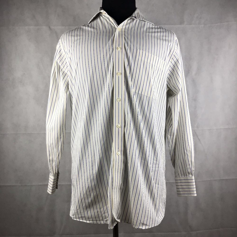 Tommy Hilfiger Shirts Sz 16 32-33 L White Yellow