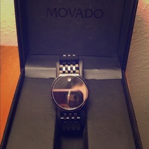 Black sapphire crystal Men's Movado Watch