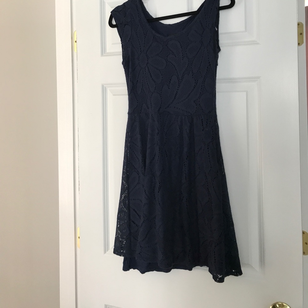 Navy anthropologie dress