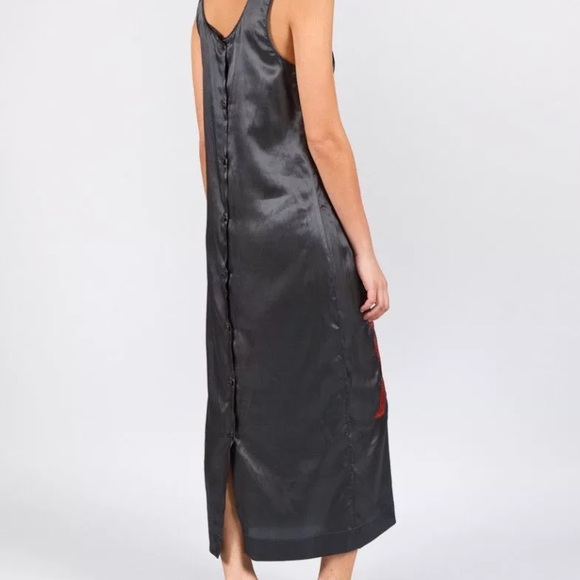 *SOLD* CREATURES OF COMFORT Silk Artsy Maxi Dress - Picture 4 of 4