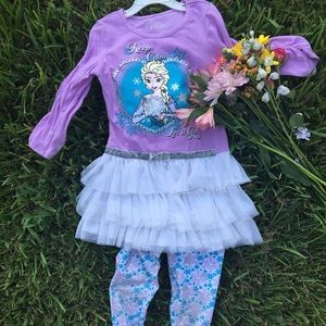 Frozen dress set with leggings