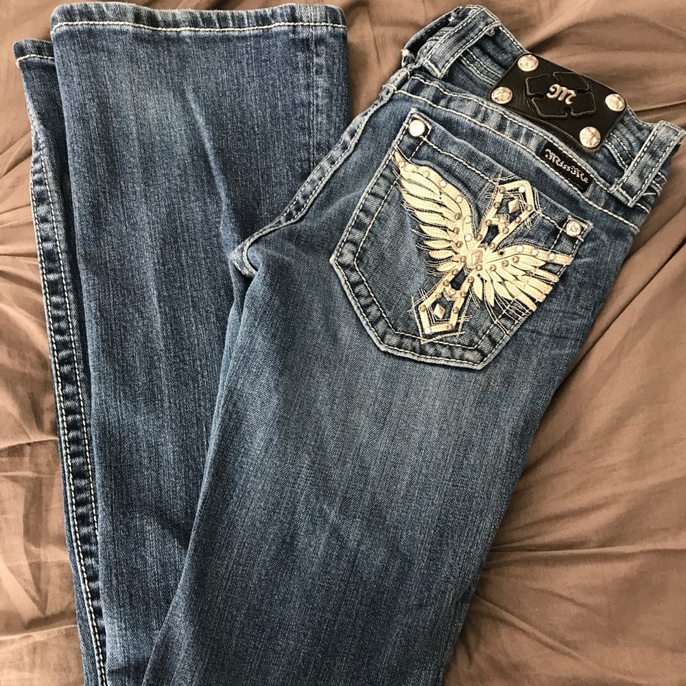 Cross wings Boot cut Miss Me jeans