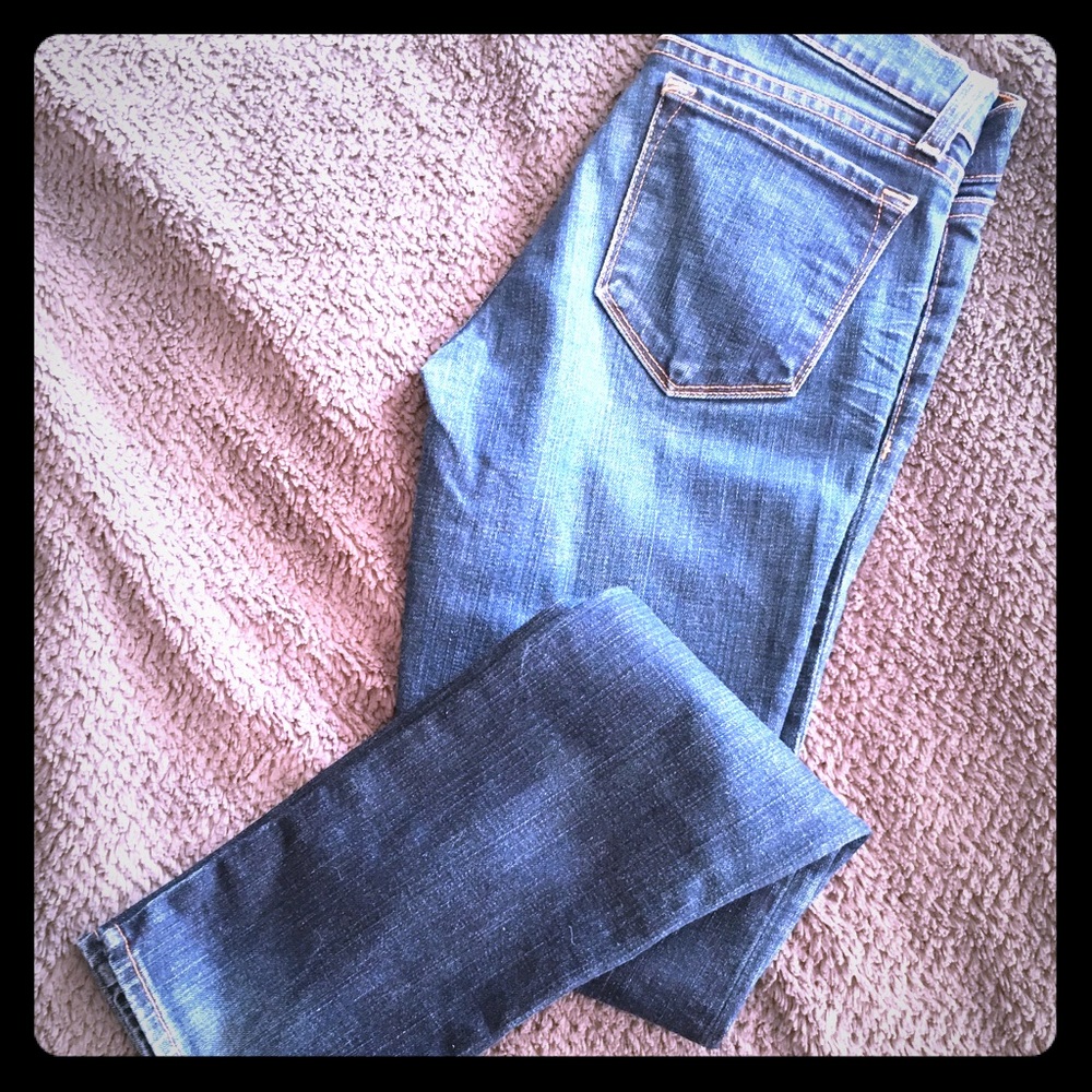 Jbrand skinny ankle zipper denim