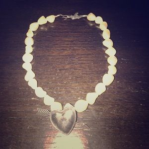 Vintage silver and baroque pearl necklace