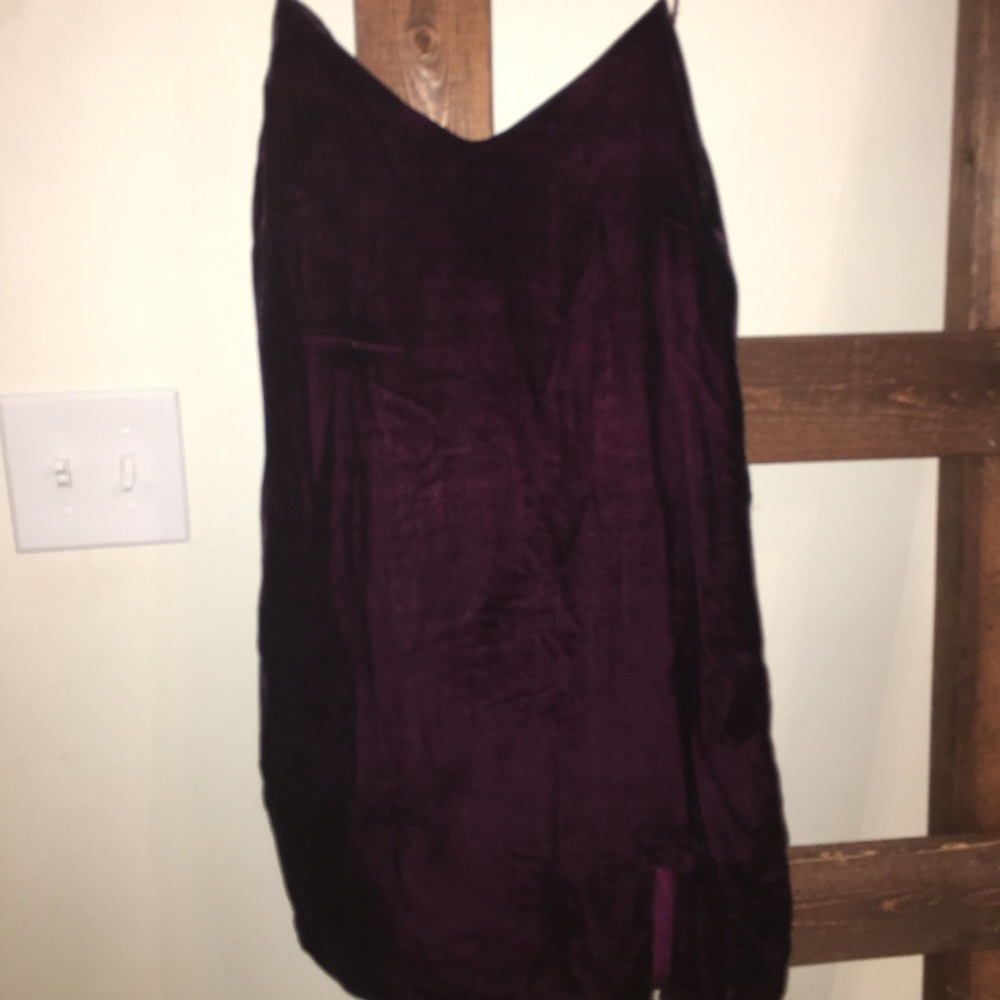 Maroon or burgundy velvet mini dress