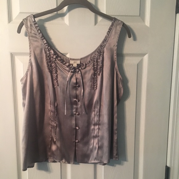 J. Jill Silk Pebble Gray Cami, size 16 - Picture 1 of 6