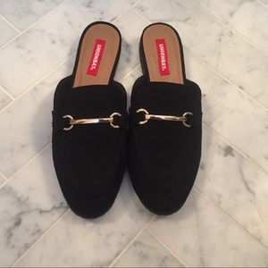 Black Suede mules