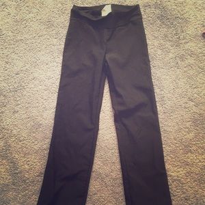 Iz Byer Plain Black Straight Leg Dress Pants