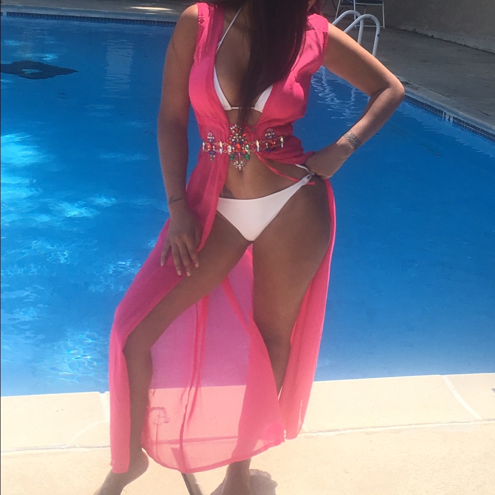Hot pink coverup