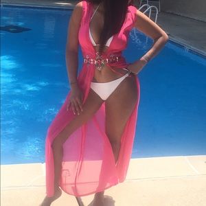 Hot pink coverup