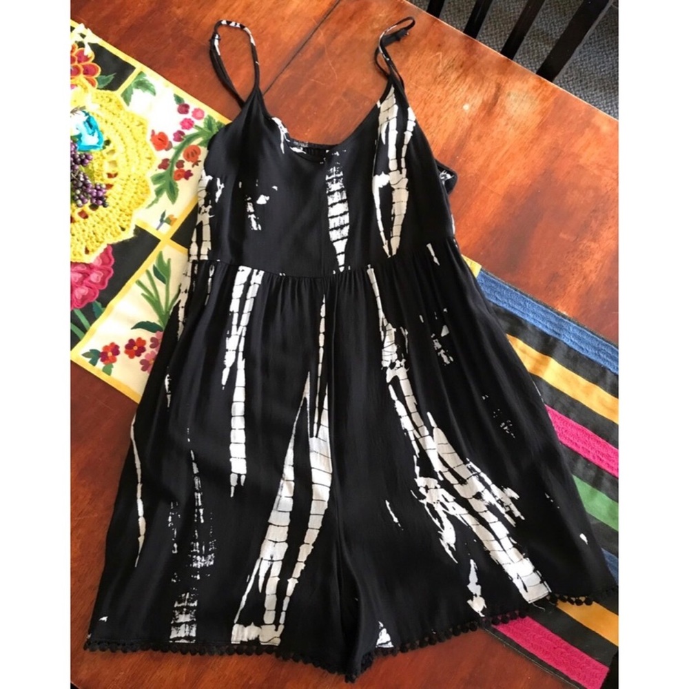 Black and white romper