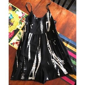 Black and white romper
