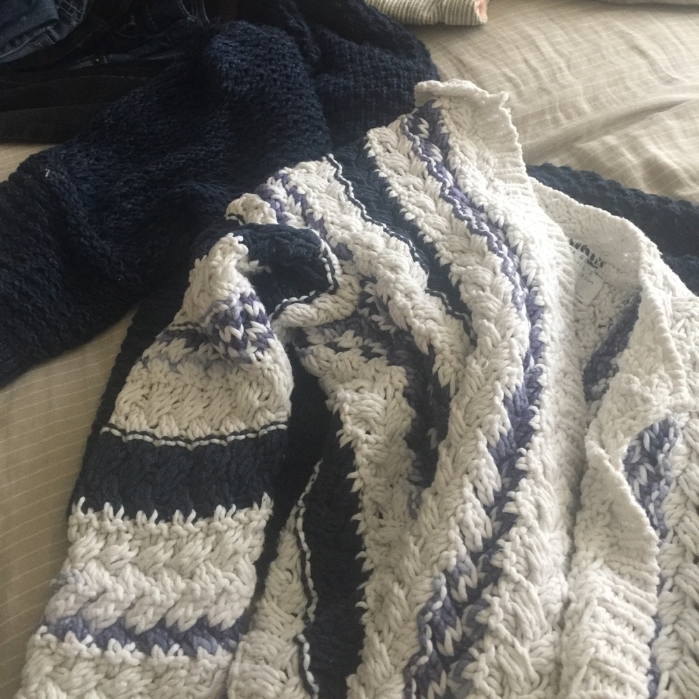 TWO knit sweaters