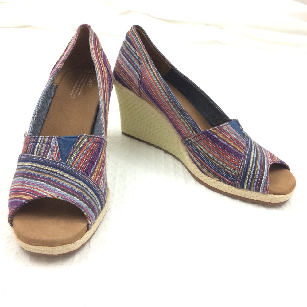 Toms Color Woven Wedges